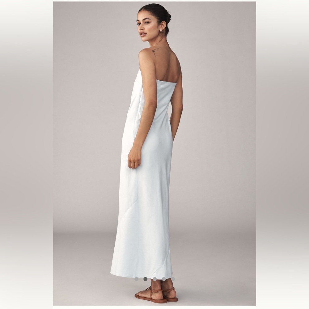 Anthropologie The Tilda Linen Blend Slip Dress - Picture 2 of 5